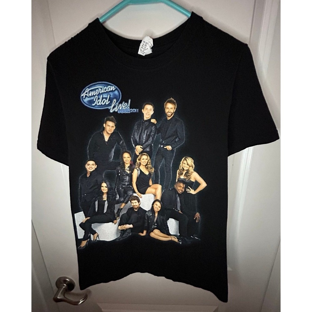 Vintage 2011 American Idol Member Live Tour TV Series Promo Double Sided T-Shirt